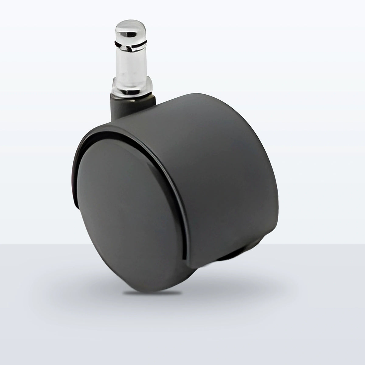Premium Twin Wheel Caster, 50MM (1.9685") Wheel, Stem 7/8" X 7/16" GRIP RING, 75 lb Capacity