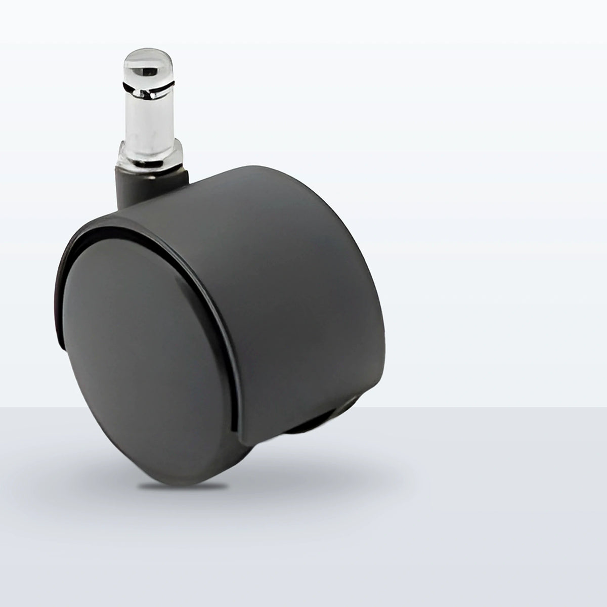 Premium Twin Wheel Caster, 50MM (1.9685") Wheel, Stem 7/8" X 7/16" GRIP RING, 75 lb Capacity