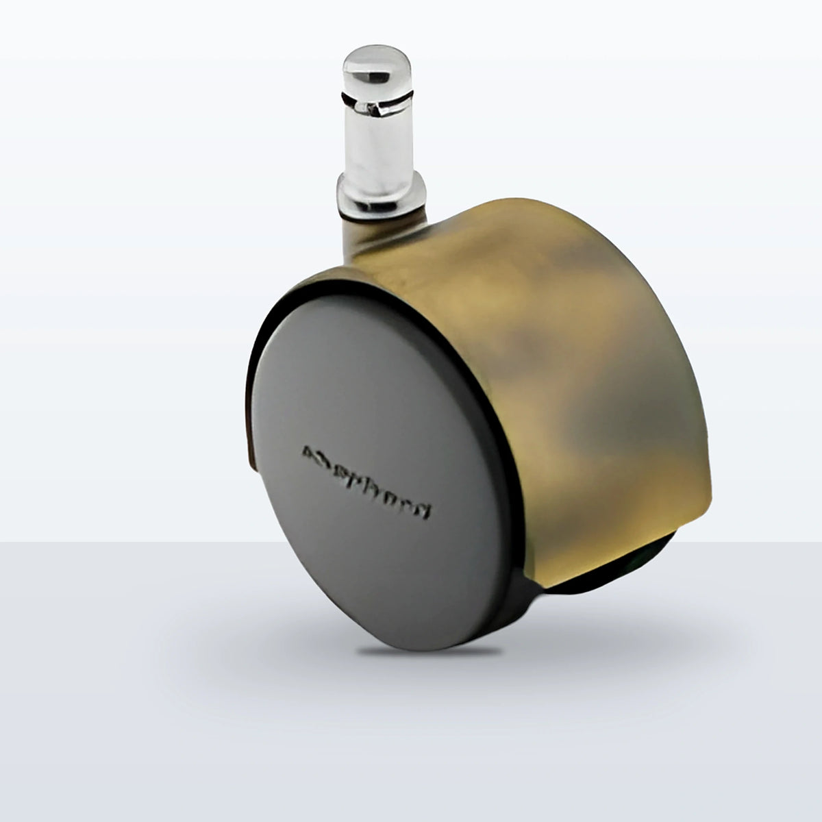 Premium Twin Wheel Caster, 50MM (1.9685") Wheel, Stem 7/8" X 7/16" GRIP RING, 75 lb Capacity