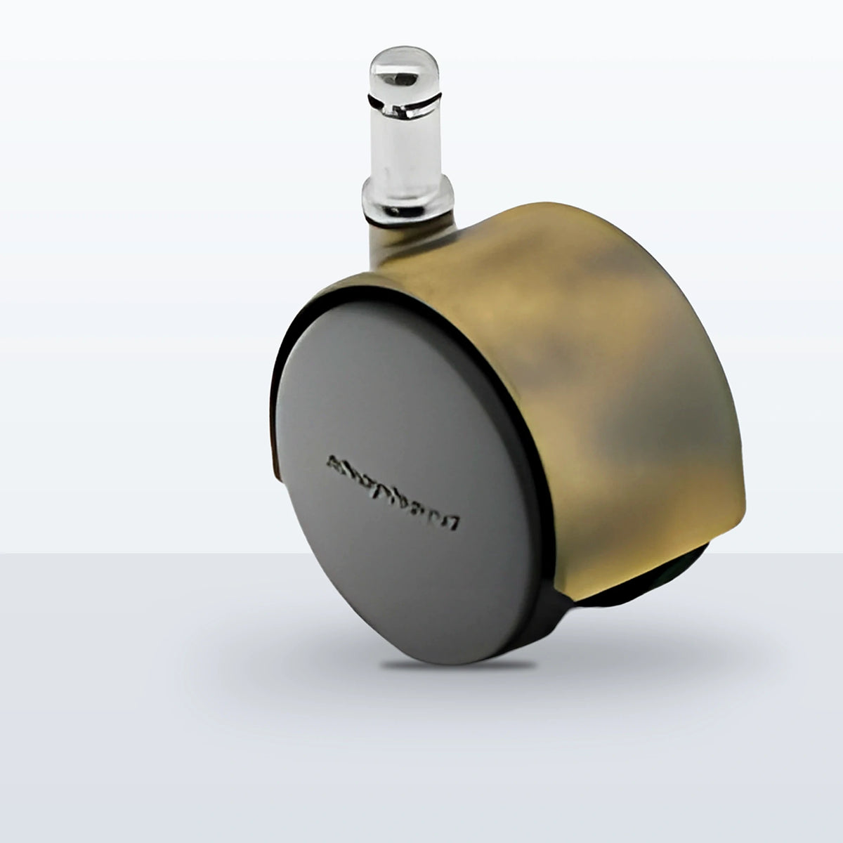 Premium Twin Wheel Caster, 50MM (1.9685") Wheel, Stem 7/8" X 7/16" GRIP RING, 75 lb Capacity