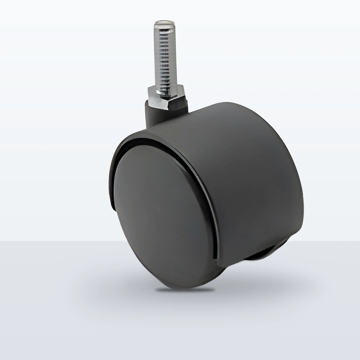 Premium Twin Wheel Caster, 50MM (1.9685") Wheel, Stem 5/16" - 18 X 1" THREADED STEM, 75 lb Capacity
