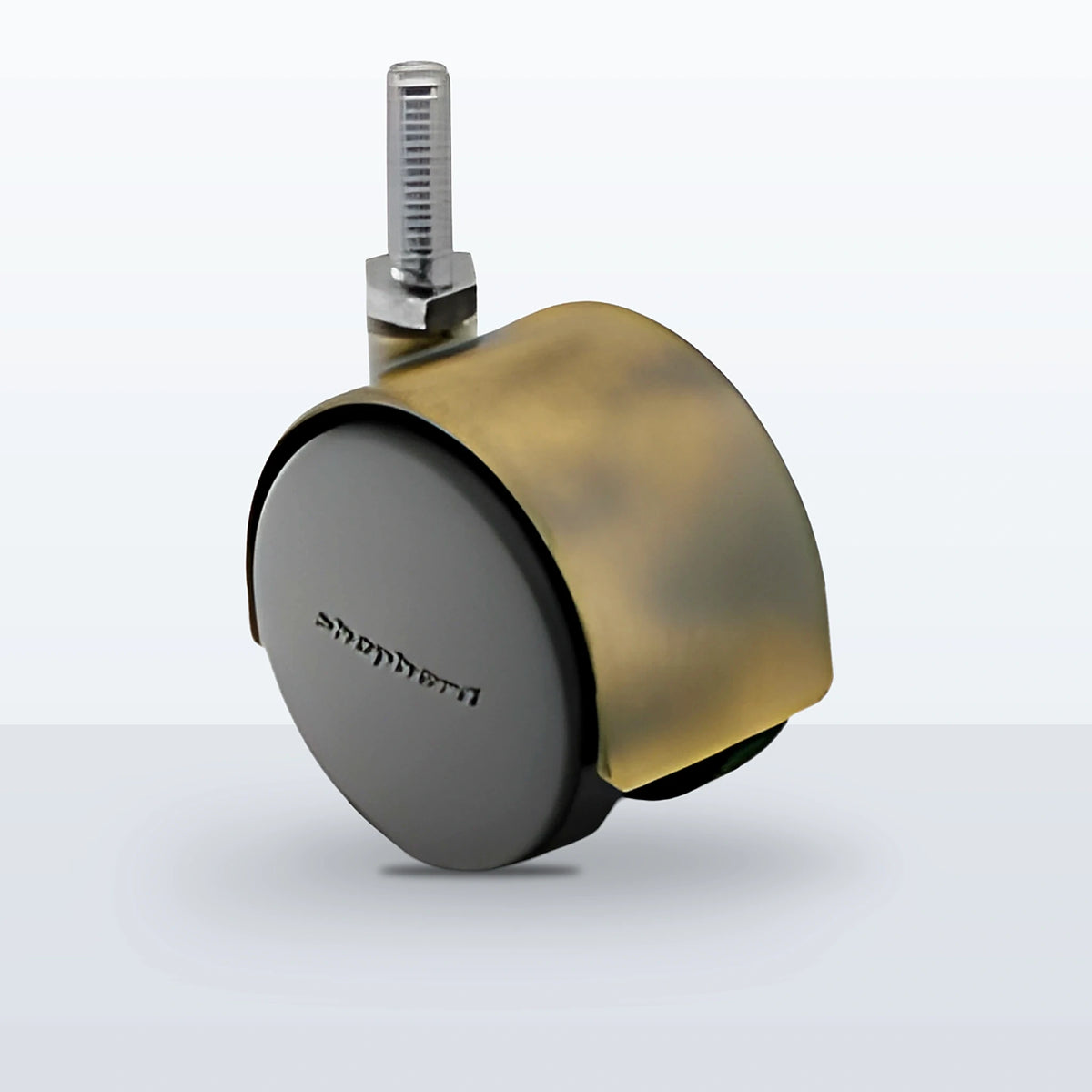 Premium Twin Wheel Caster, 50MM (1.9685") Wheel, Stem 5/16" - 18 X 1" THREADED STEM, 75 lb Capacity