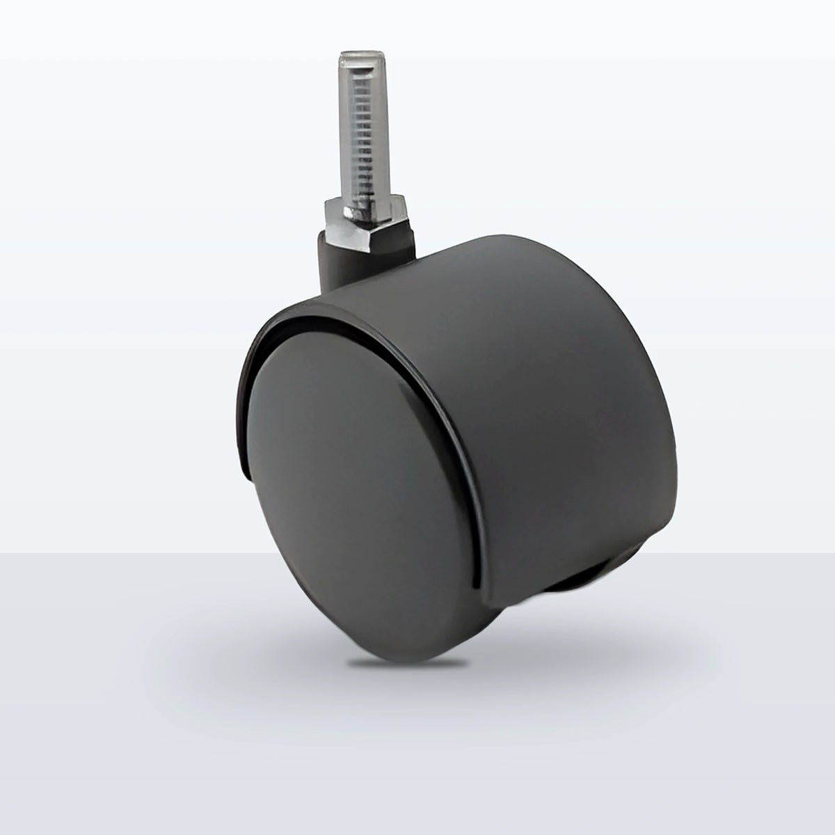 Premium Twin Wheel Caster, 50MM (1.9685") Wheel, Stem 5/16" - 18 X 1/2" THREADED STEM, 75 lb Capacity