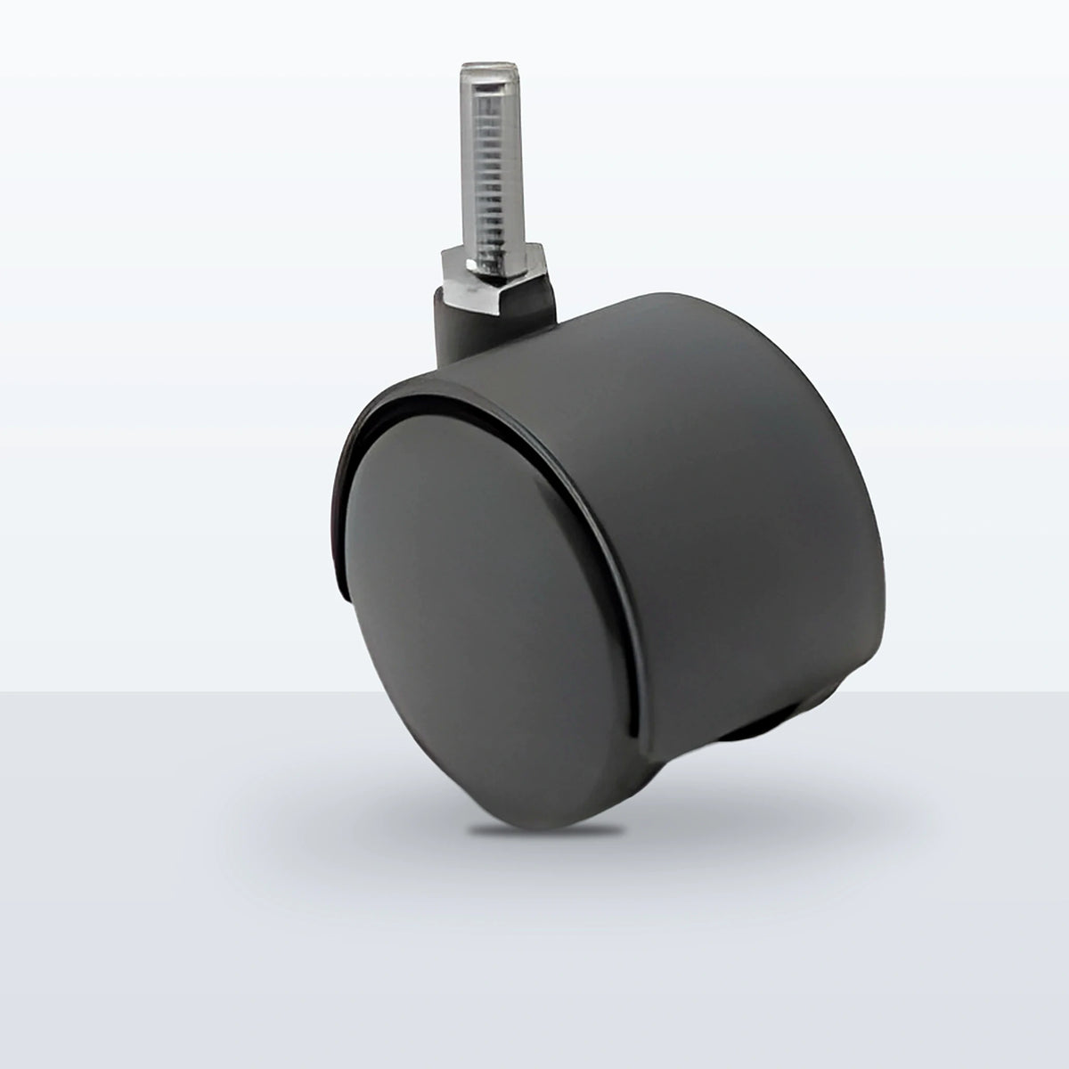 Premium Twin Wheel Caster, 50MM (1.9685") Wheel, Stem 5/16" - 18 X 1/2" THREADED STEM, 75 lb Capacity