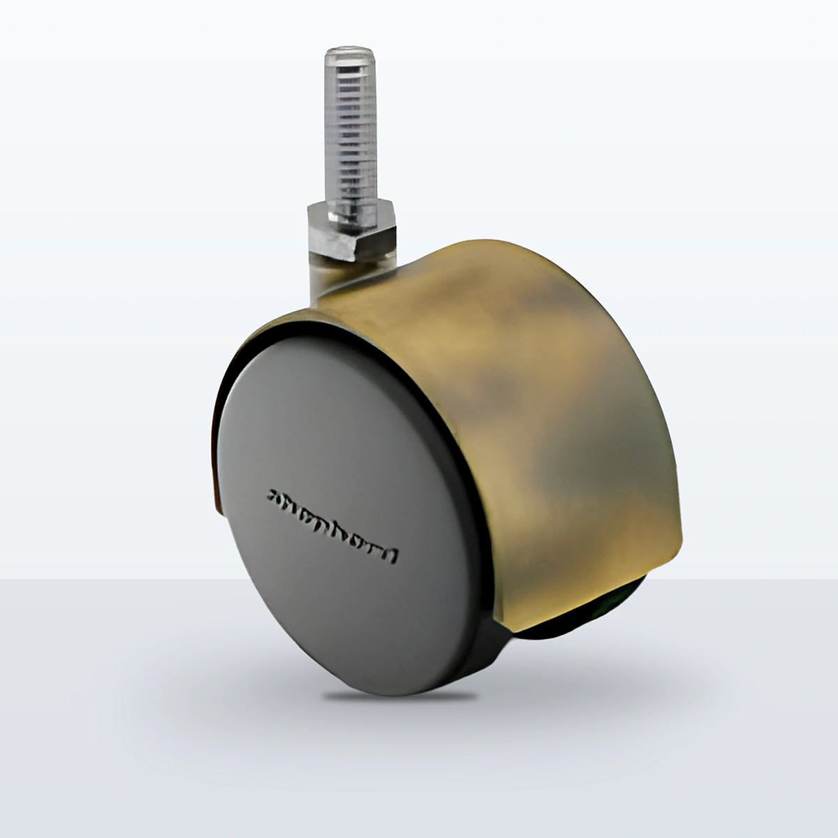 Premium Twin Wheel Caster, 50MM (1.9685") Wheel, Stem 5/16" - 18 X 1/2" THREADED STEM, 75 lb Capacity
