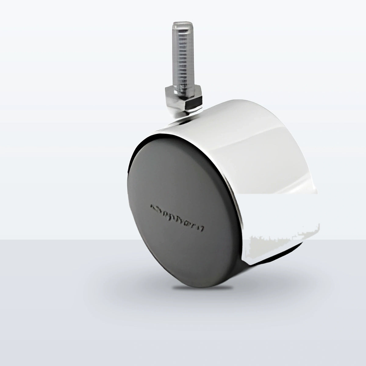 Premium Twin Wheel Caster, 50MM (1.9685") Wheel, Stem 3/8" - 16 X 3/4" THREADED STEM, 75 lb Capacity