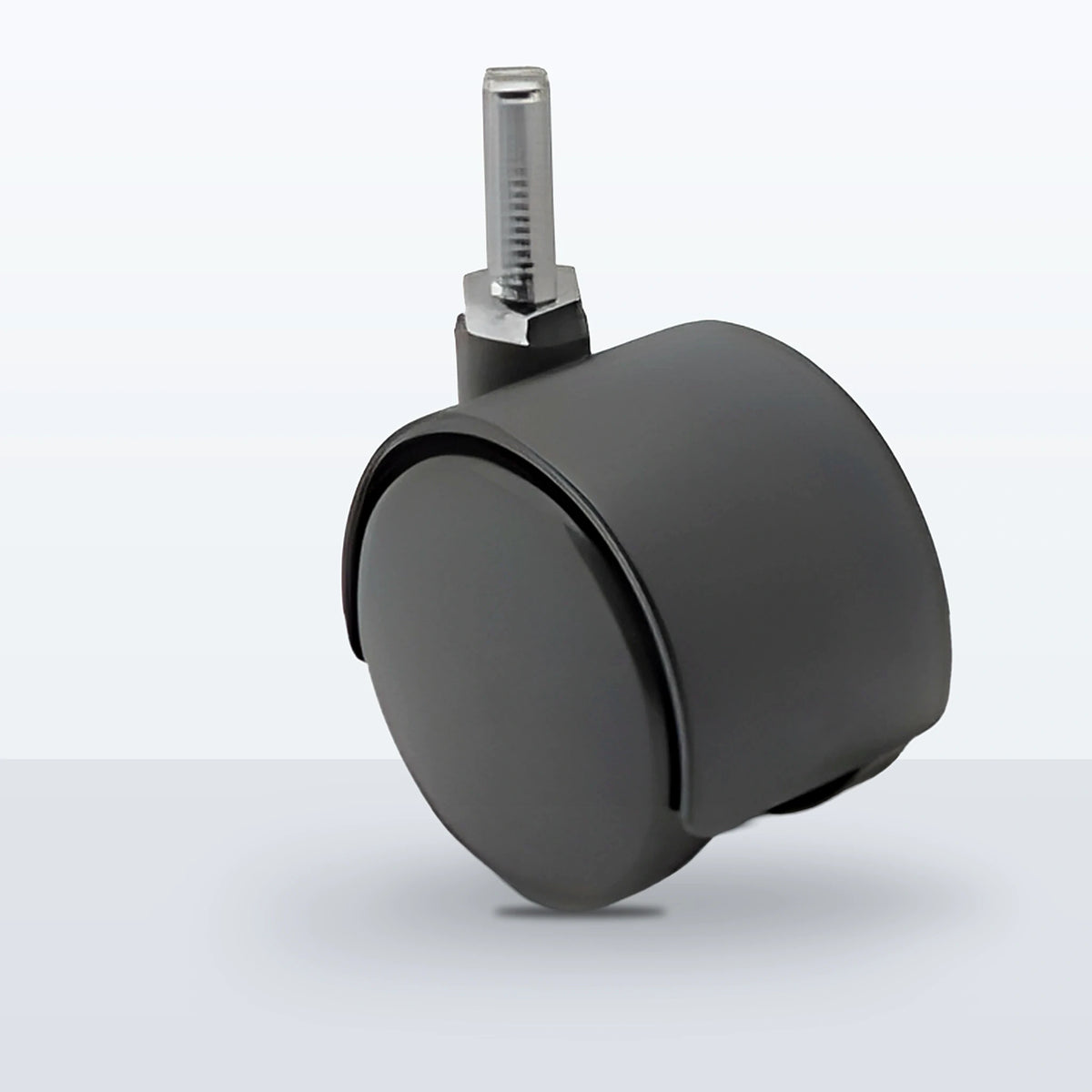 Premium Twin Wheel Caster, 50MM (1.9685") Wheel, Stem 3/8" - 16 X 3/4" THREADED STEM, 75 lb Capacity