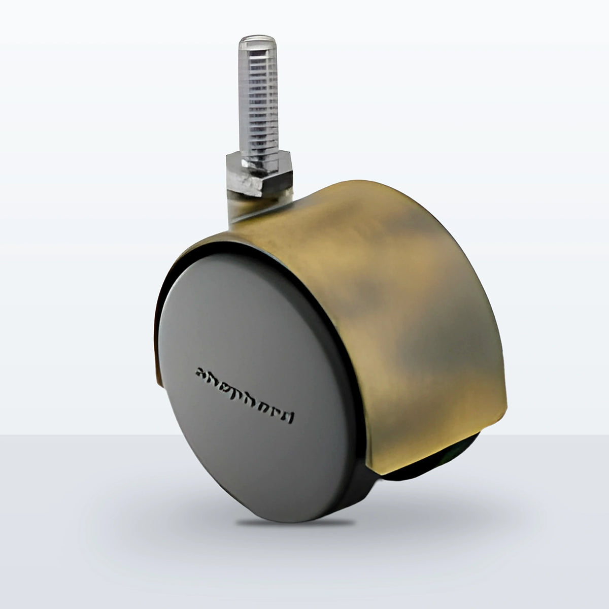 Premium Twin Wheel Caster, 50MM (1.9685") Wheel, Stem 3/8" - 16 X 3/4" THREADED STEM, 75 lb Capacity