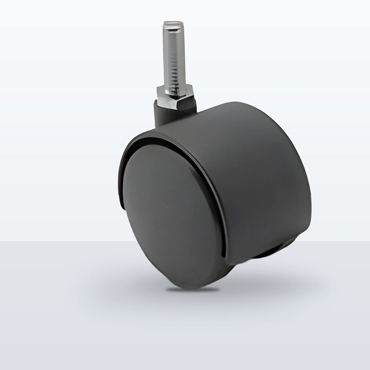 Premium Twin Wheel Caster, 50MM (1.9685") Wheel, Stem 1/4" - 20 X 5/8" THREADED STEM, 75 lb Capacity