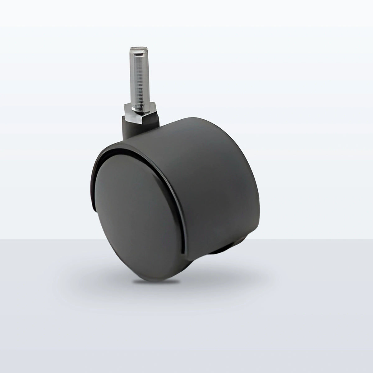Premium Twin Wheel Caster, 50MM (1.9685") Wheel, Stem 1/4" - 20 X 5/8" THREADED STEM, 75 lb Capacity