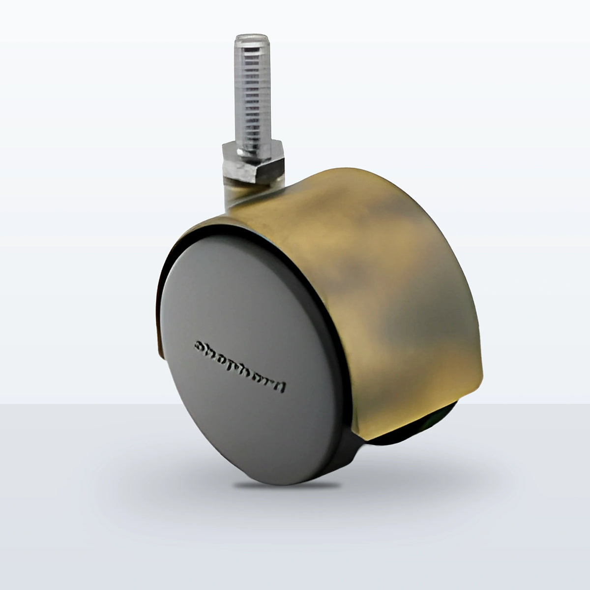 Premium Twin Wheel Caster, 50MM (1.9685") Wheel, Stem 1/4" - 20 X 5/8" THREADED STEM, 75 lb Capacity