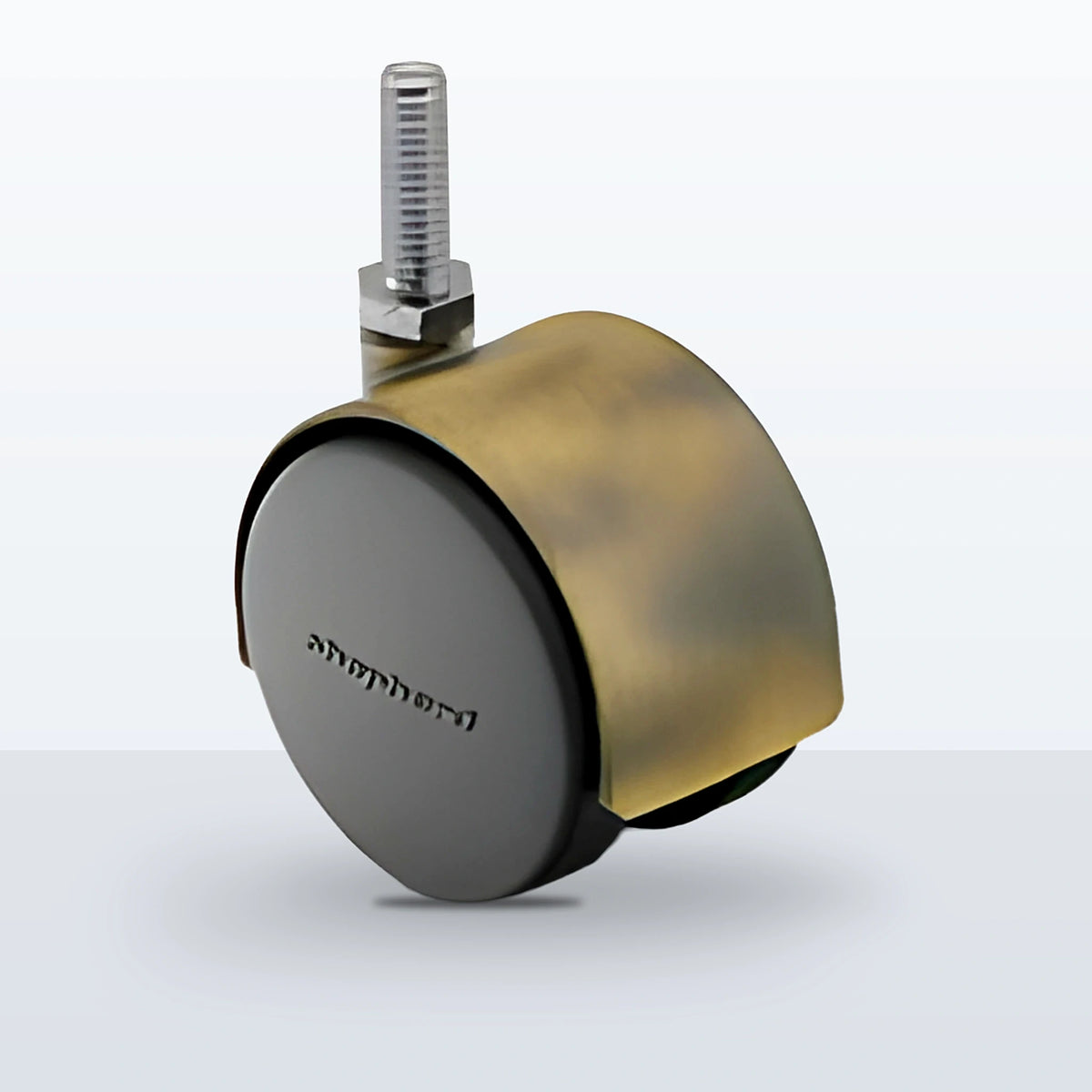 Premium Twin Wheel Caster, 50MM (1.9685") Wheel, Stem 1/4" - 20 X 5/8" THREADED STEM, 75 lb Capacity