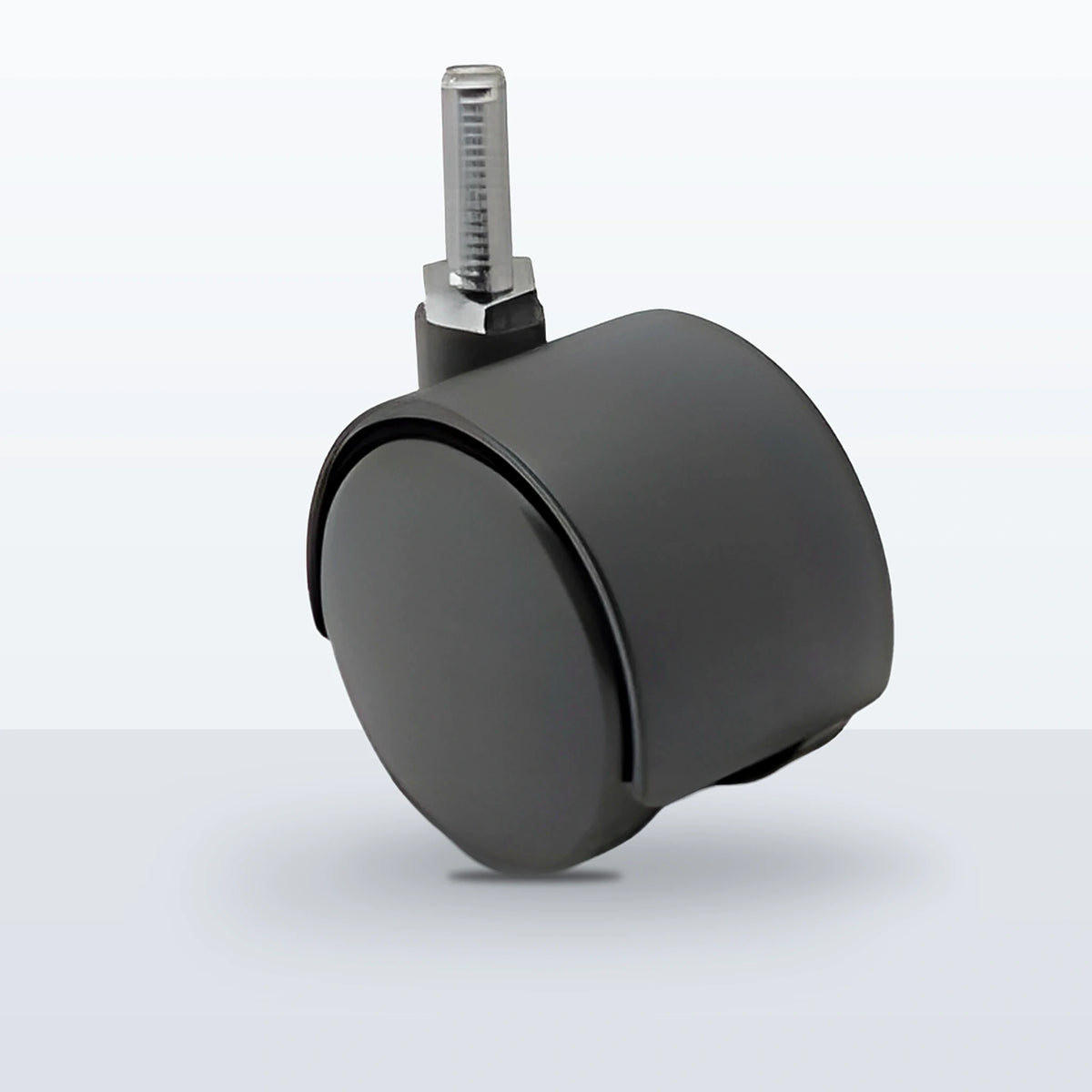 Economy Twin Wheel Caster, 52MM (1.9685") Wheel, Stem 3/8" - 16 X 3/4" THREADED STEM, 75 lb Capacity