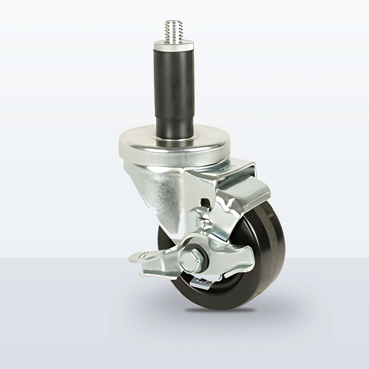3" Phenolic Expansion Stem Caster, 350 lb Capacity - Plain with Top Hat Bushings