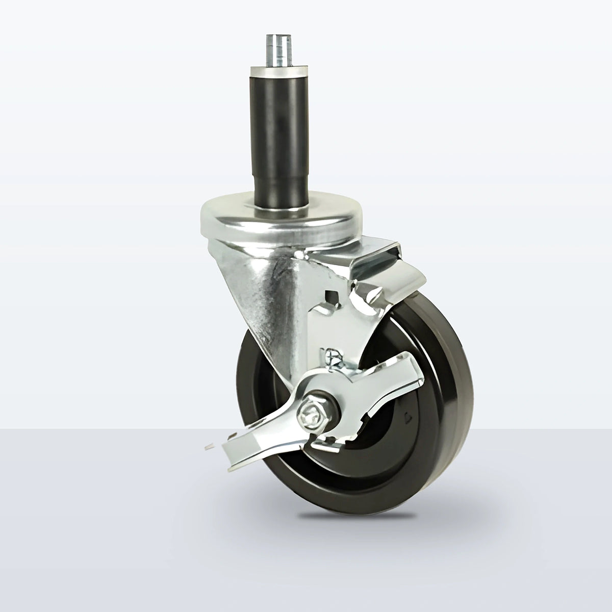 4" Phenolic Expansion Stem Caster, 350 lb Capacity - Plain with Top Hat Bushings