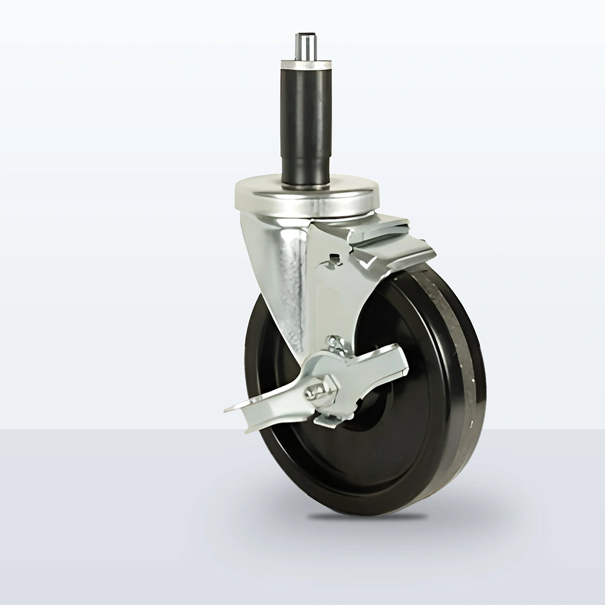 5" Phenolic Expansion Stem Caster, 350 lb Capacity - Plain with Top Hat Bushings