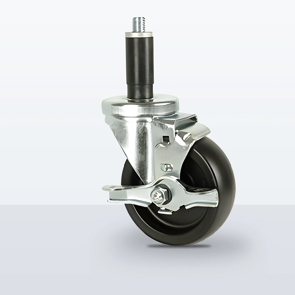 4" Polyolefin Expansion Stem Caster, 300 lb Capacity - Plain