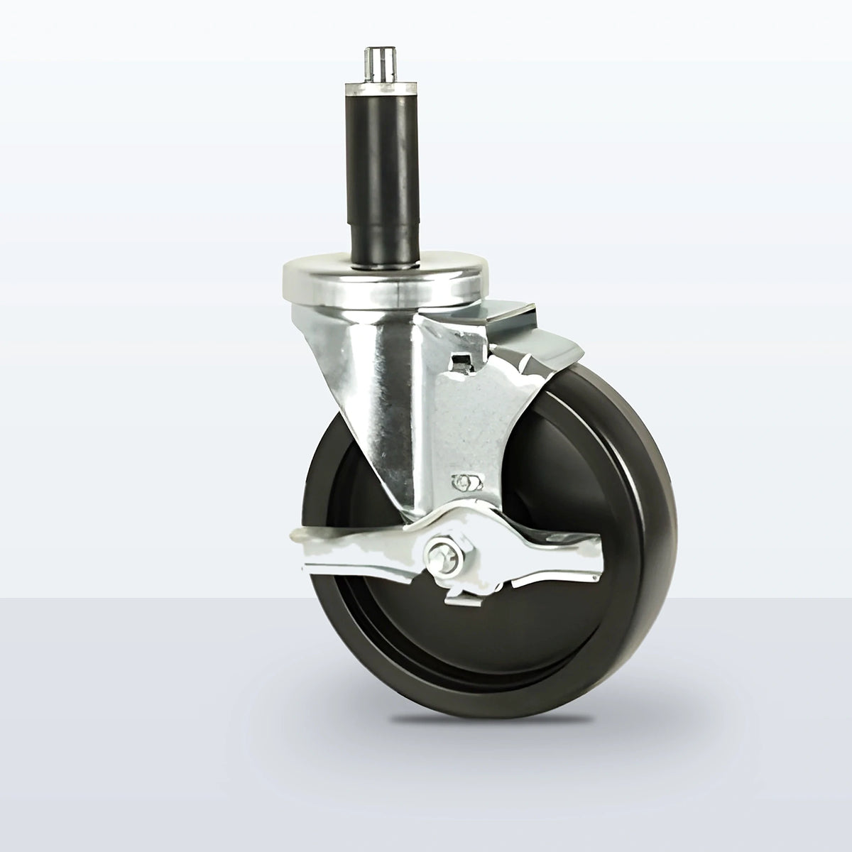 5" Polyolefin Expansion Stem Caster, 350 lb Capacity - Plain