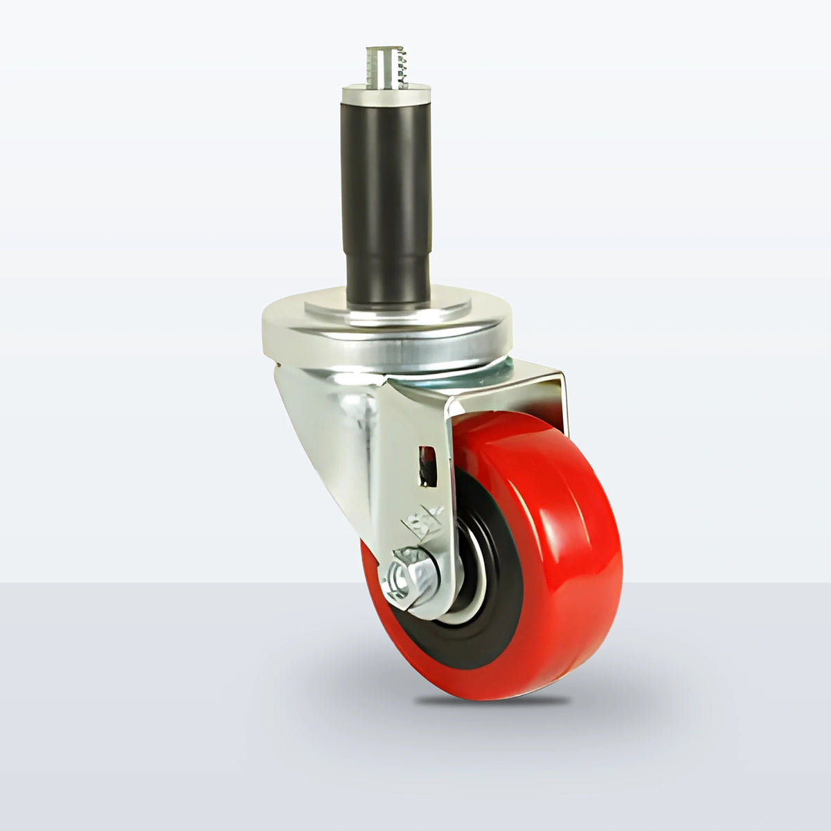 3" Polyurethane on Polypropylene Expansion Stem Caster, 250 lb Capacity - Ball Bearing