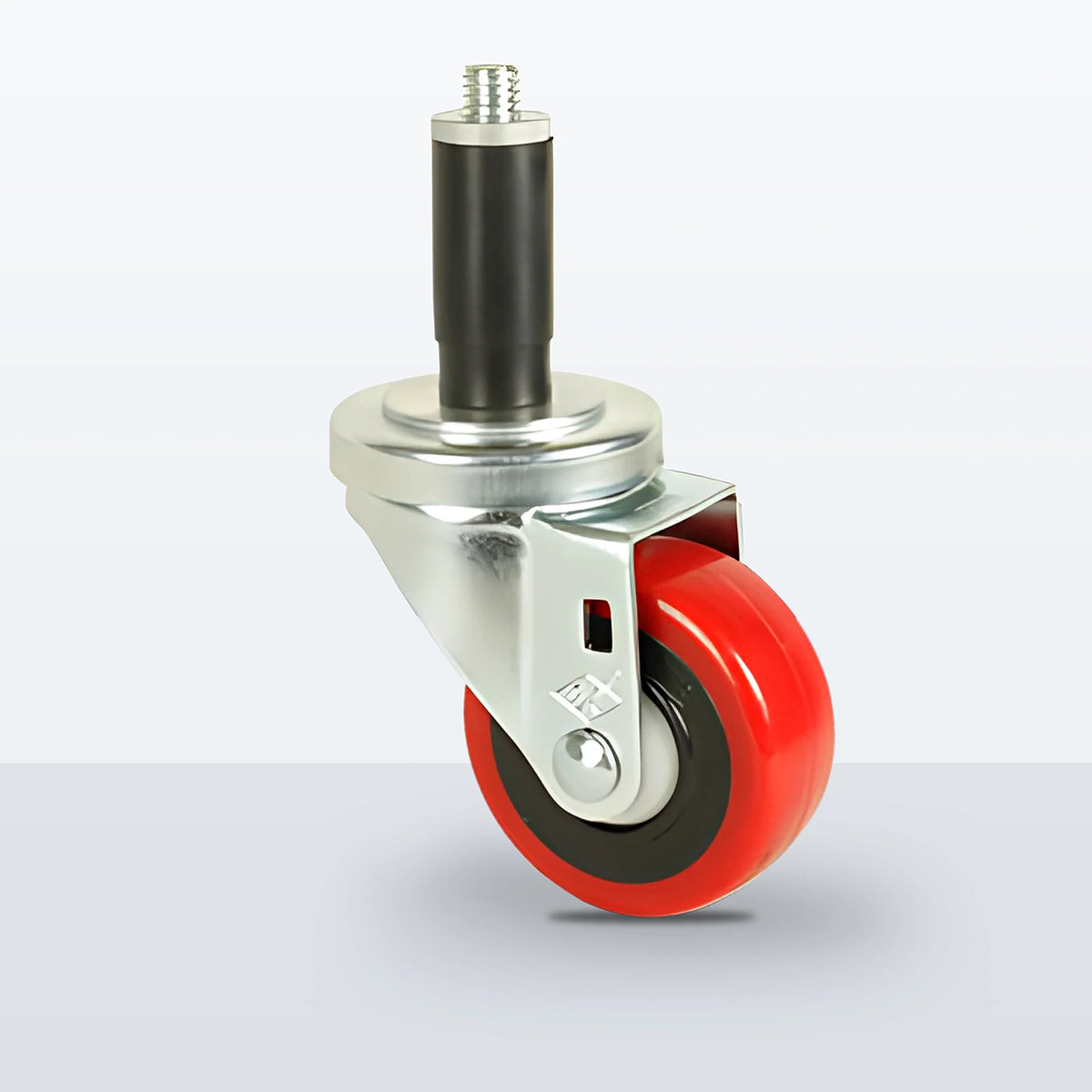 3" Polyurethane on Polypropylene Expansion Stem Caster, 250 lb Capacity - Delrin with Steel Bushing