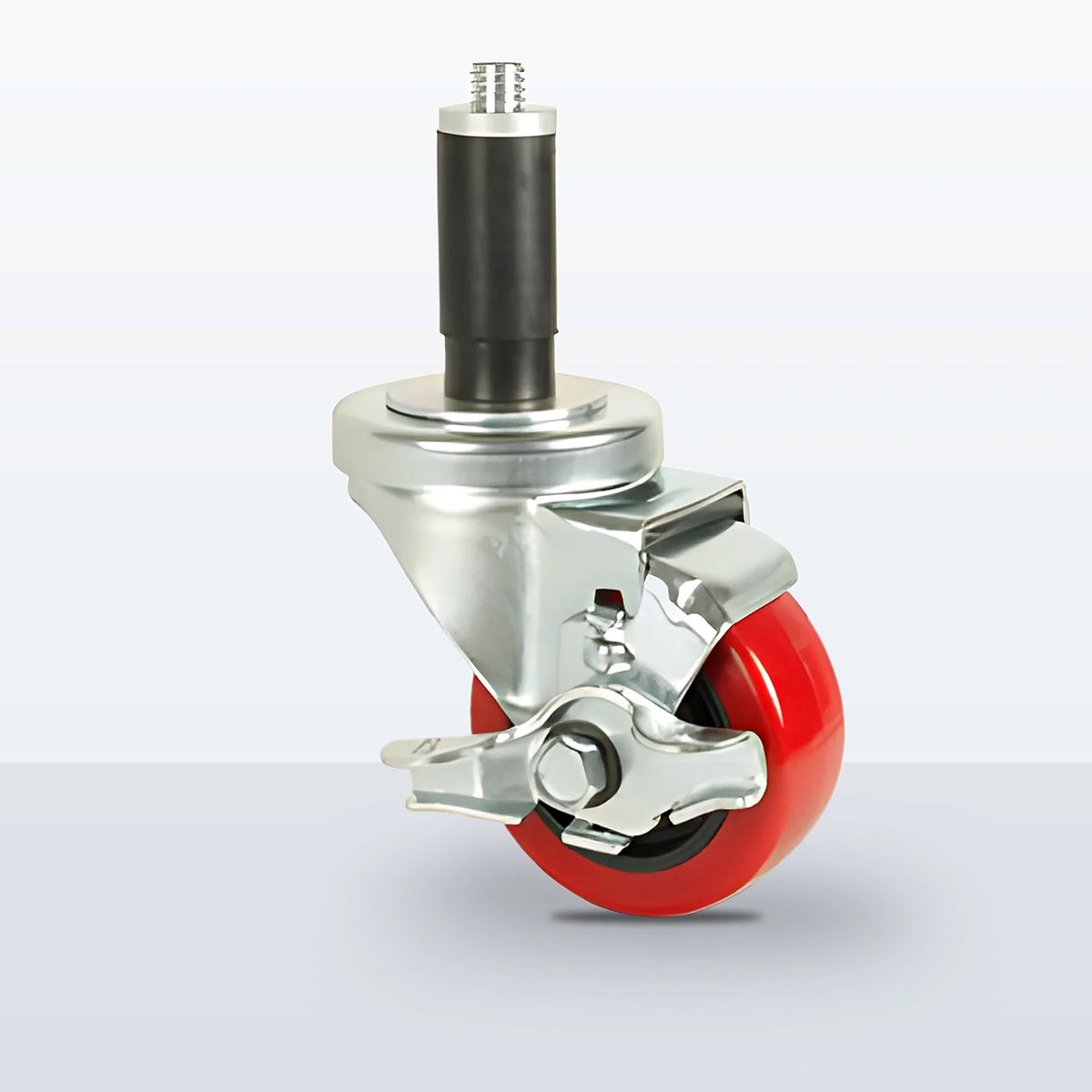 3" Polyurethane on Polypropylene Expansion Stem Caster, 250 lb Capacity - Delrin with Steel Bushing