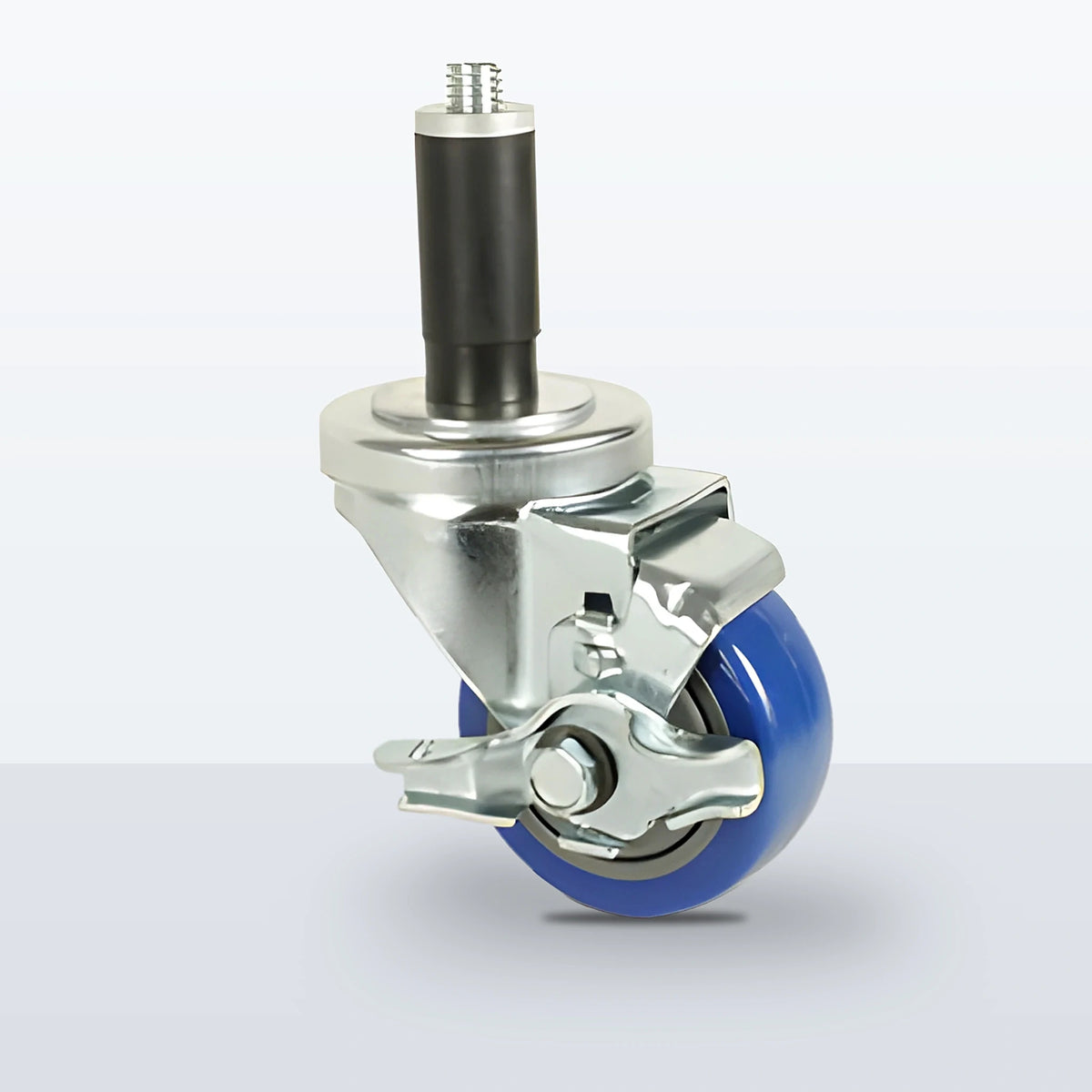 3" Polyurethane on Polypropylene Expansion Stem Caster, 250 lb Capacity - Ball Bearing