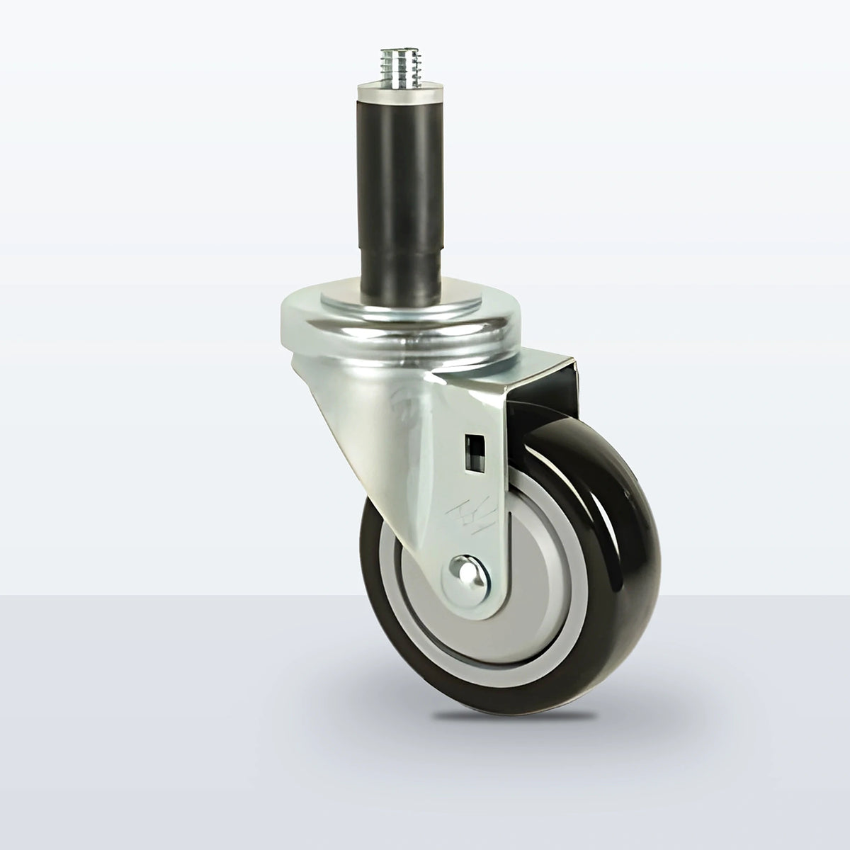 3-1/2" Polyurethane on Polypropylene Expansion Stem Caster, 250 lb Capacity - Ball Bearing