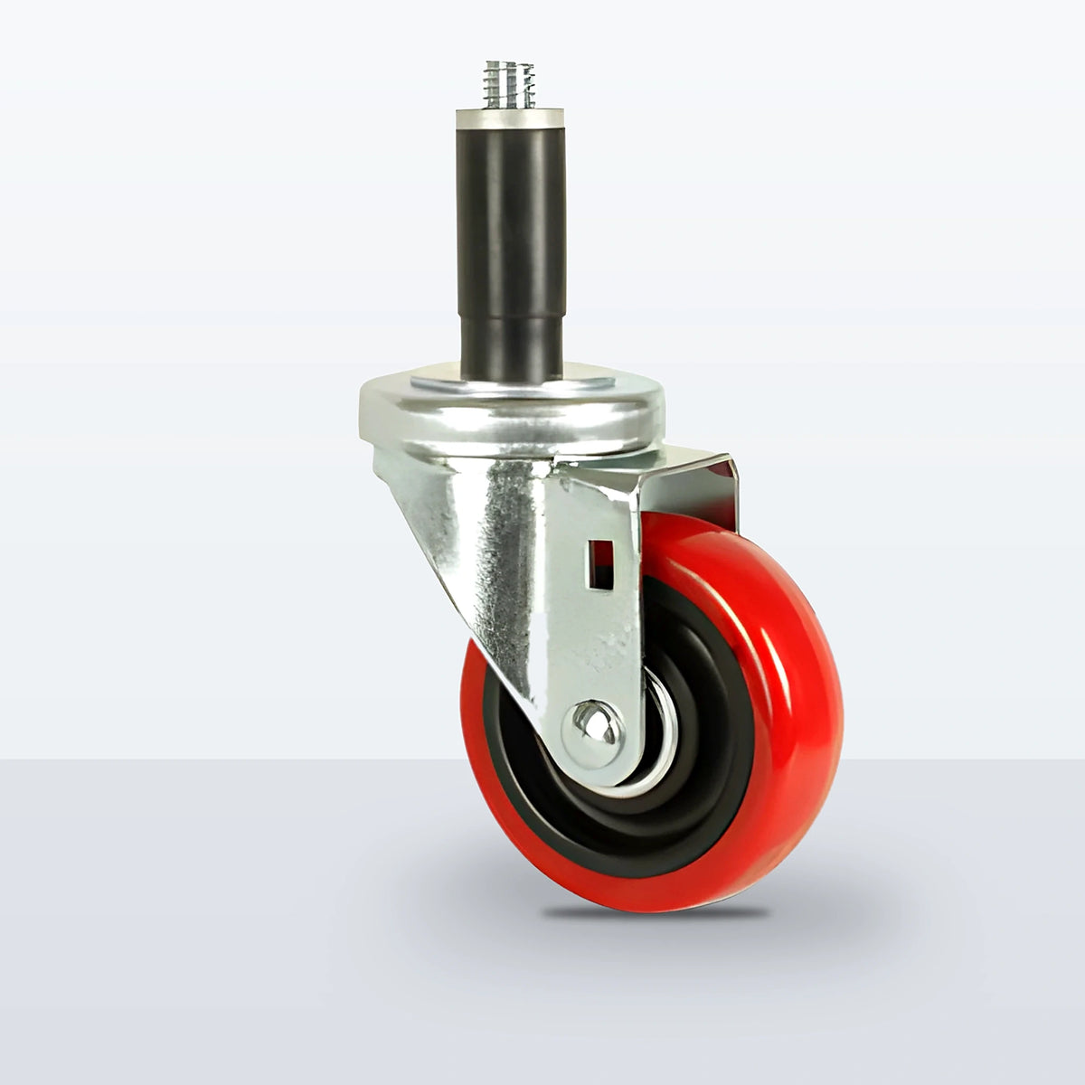 3-1/2" Polyurethane on Polypropylene Expansion Stem Caster, 250 lb Capacity - Ball Bearing