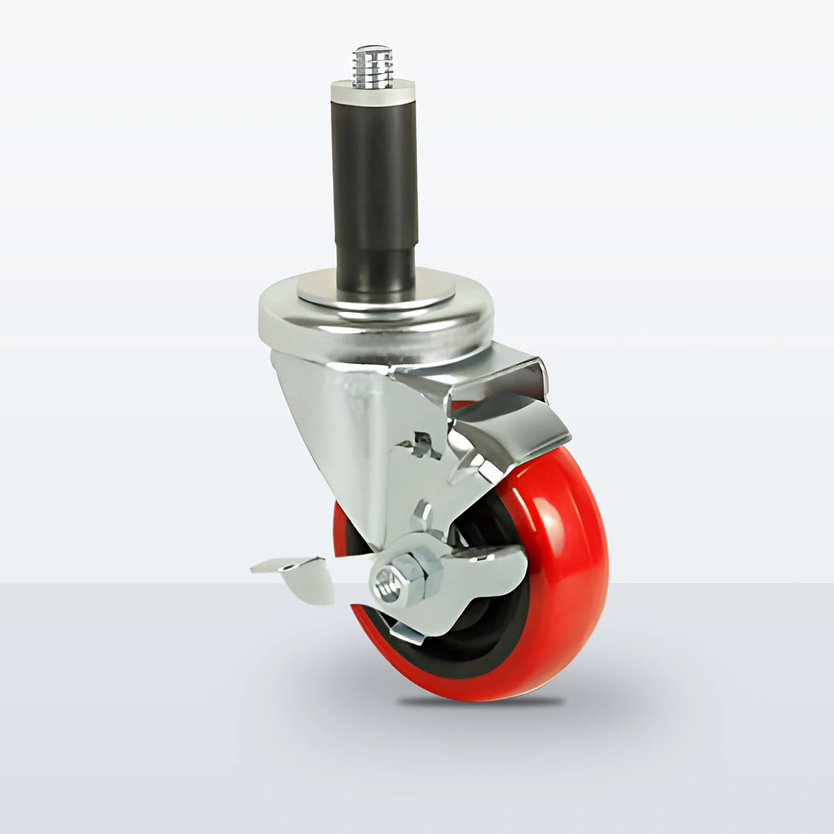 3-1/2" Polyurethane on Polypropylene Expansion Stem Caster, 250 lb Capacity - Ball Bearing