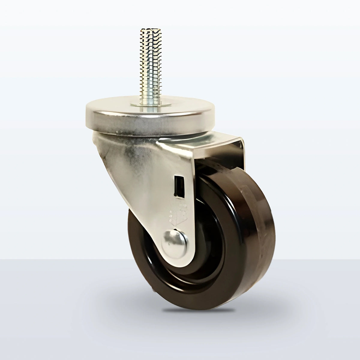 3" Phenolic Stem Caster, Threaded Stem 1/2"-13 X 1-1/2", 350 lb Capacity - Plain with Top Hat Bushings