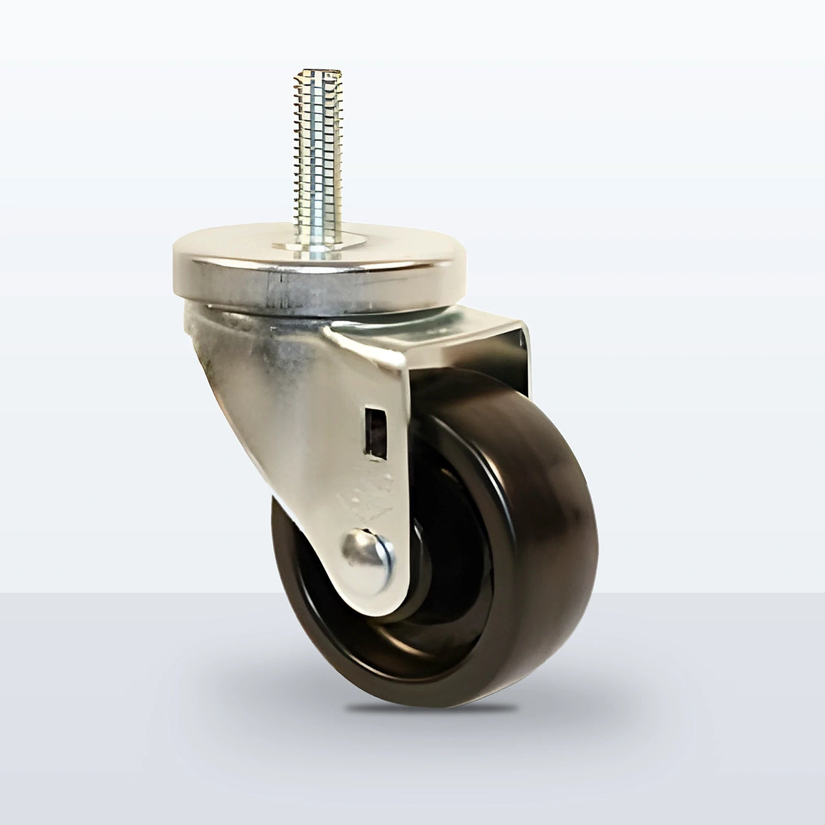 3" Polyolefin Stem Caster, Threaded Stem 1/2"-13 X 1-1/2", 250 lb Capacity - Plain