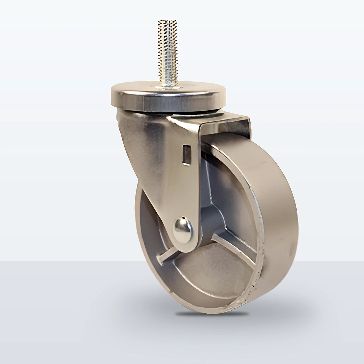 4" Semi Steel Stem Caster, Threaded Stem 1/2"-13 X 1-1/2", 300 lb Capacity - Plain