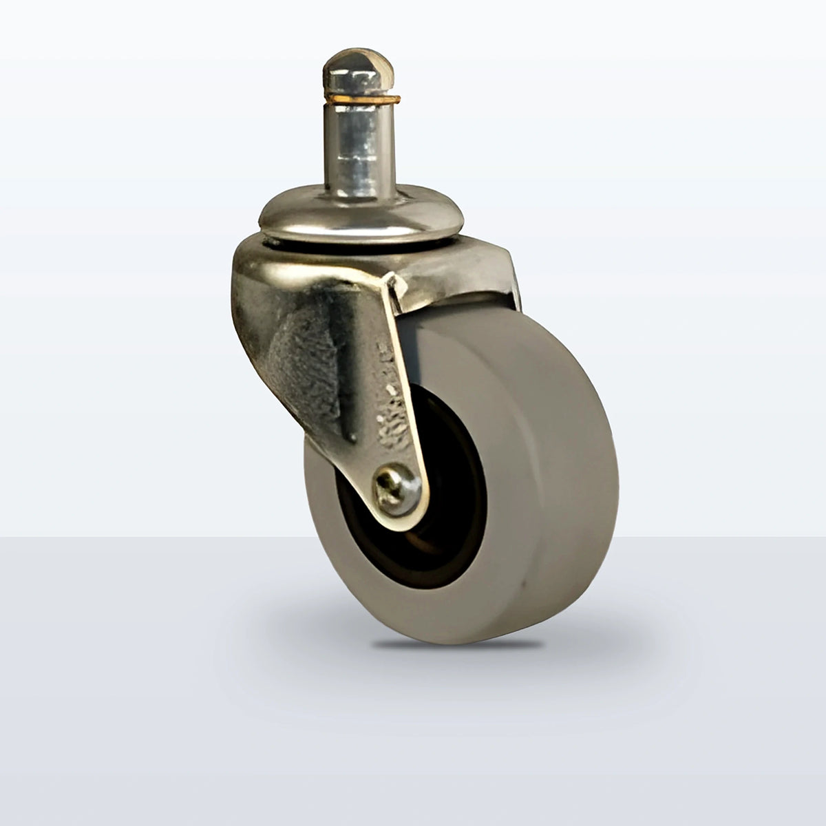 2" Thermoplastic Urethane on Polyolefin Stem Caster, Grip Ring Stem 7/16 X 7/8, 90 lb Capacity - Plain