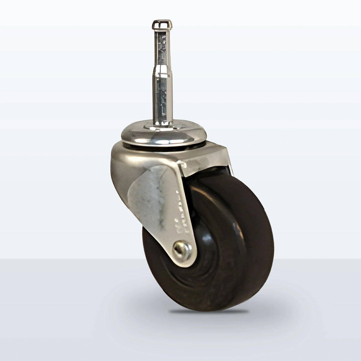 2" Hard Rubber Stem Caster, Grip Neck Stem 5/16 X 1-1/2, 90 lb Capacity - Plain