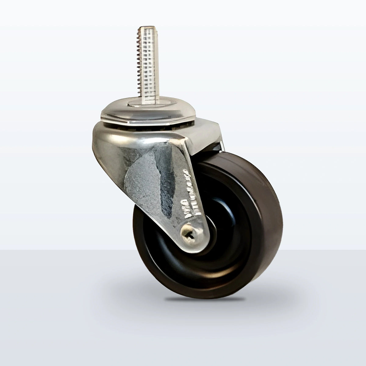 2" Polyolefin Stem Caster, Threaded Stem 5/16"-18 X 1", 90 lb Capacity - Plain