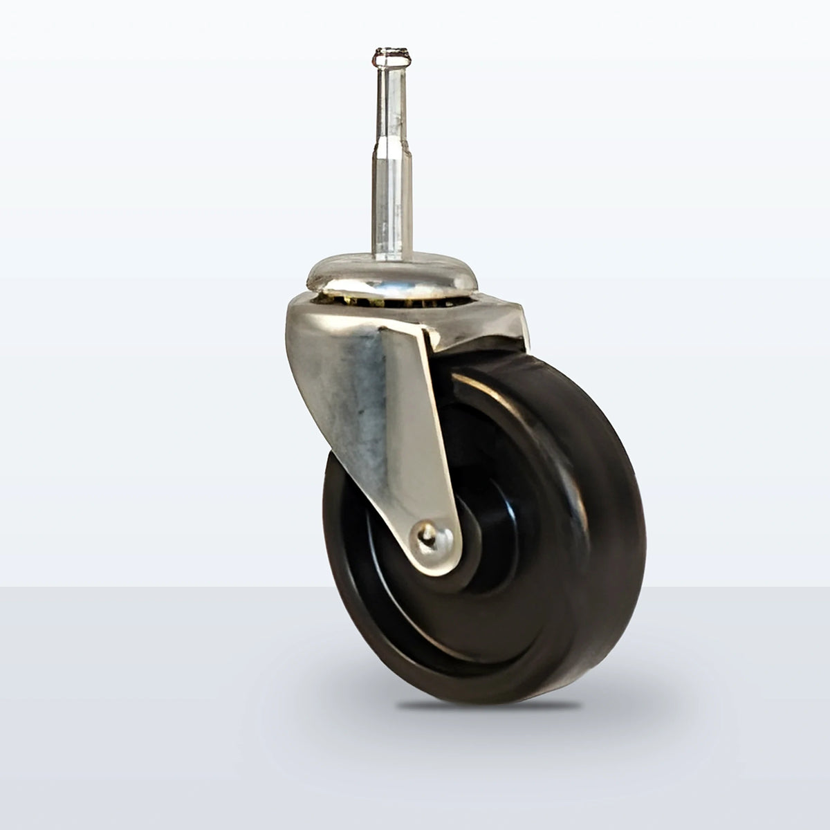 2-1/2" Polyolefin Stem Caster, Grip Neck Stem 5/16 X 1-1/2, 95 lb Capacity - Plain