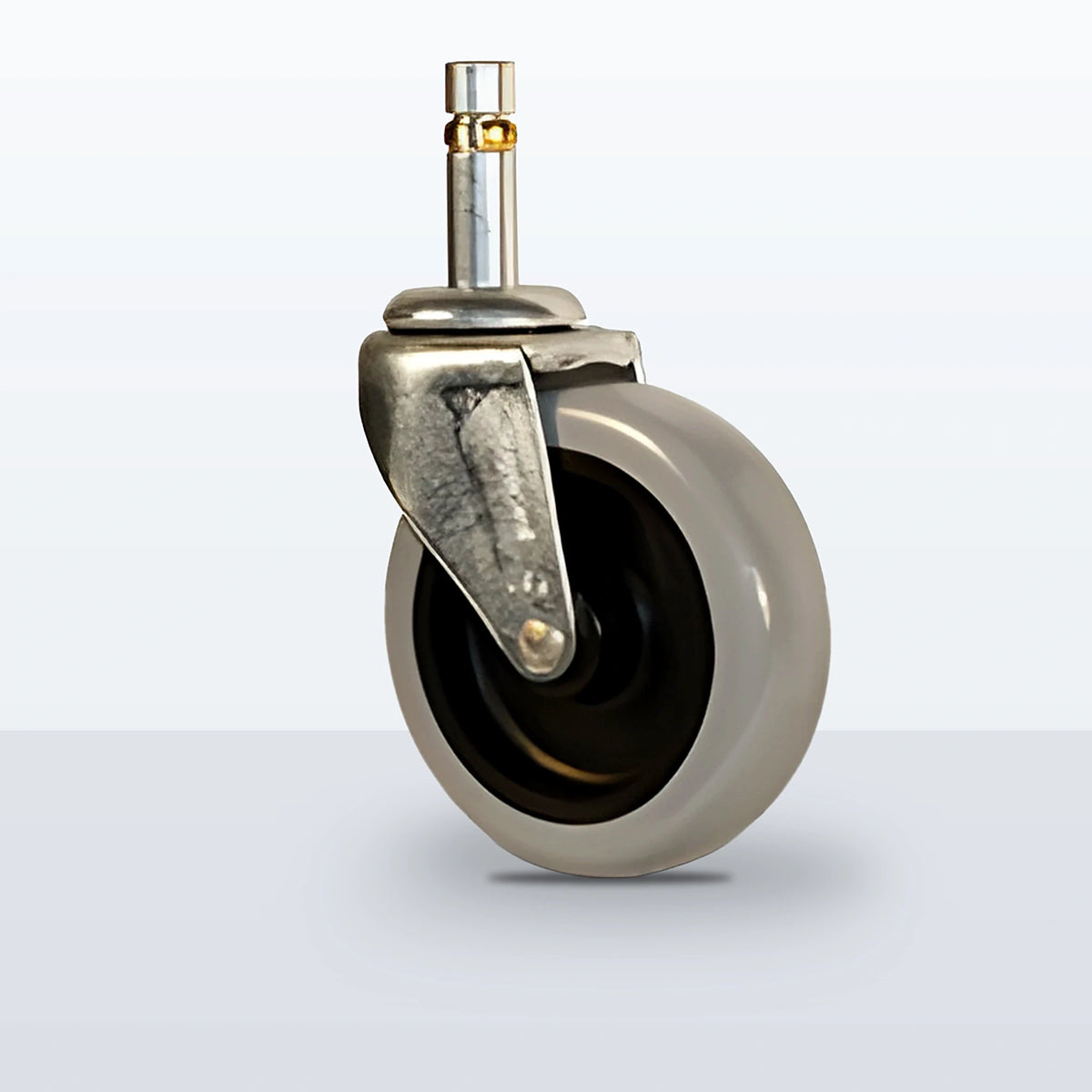 3" Thermoplastic Urethane on Polyolefin Stem Caster, Grip Ring Stem 7/16 X 1-7/16, 120 lb Capacity - Plain