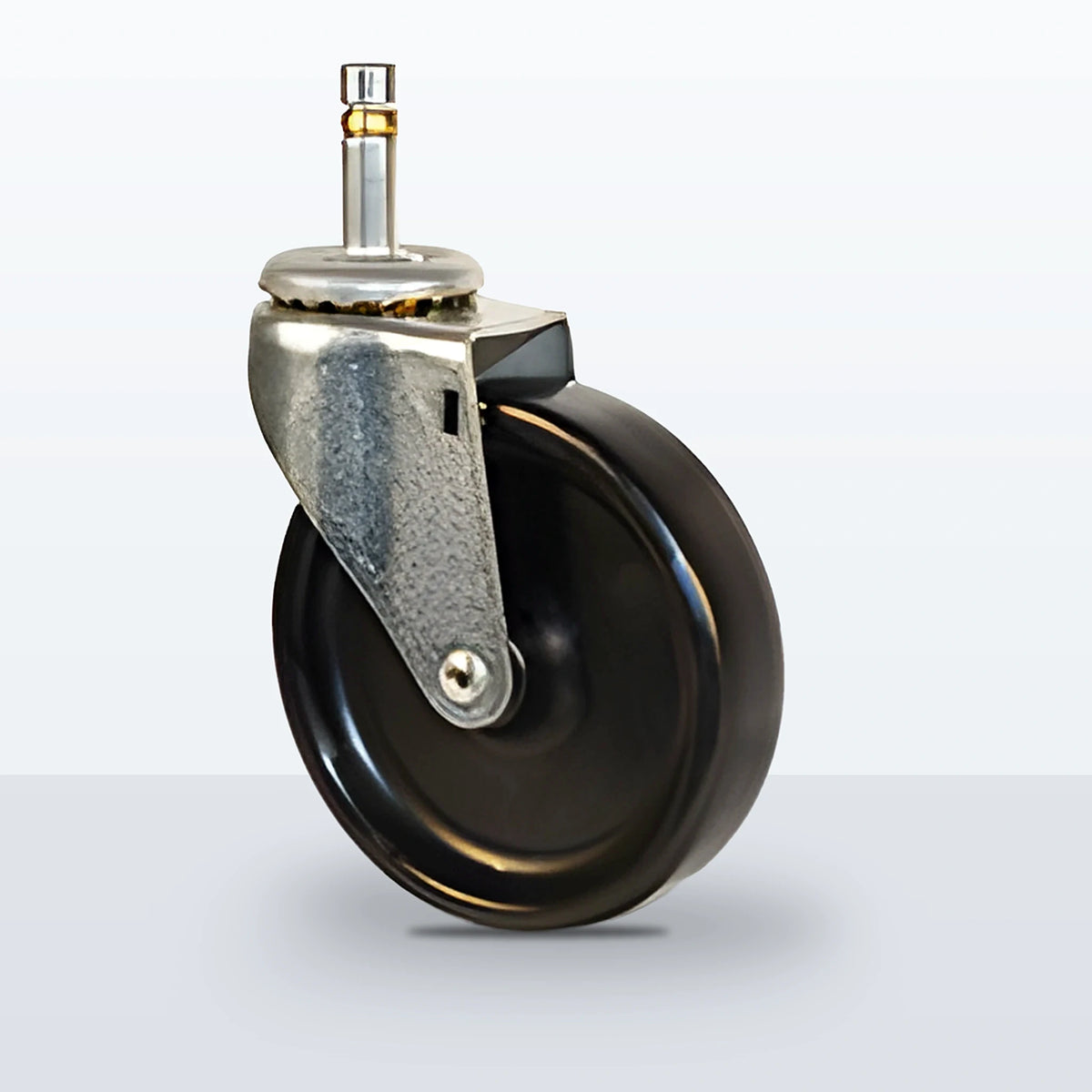 4" Polyolefin Stem Caster, Grip Ring Stem 7/16 X 1-7/16, 150 lb Capacity - Plain