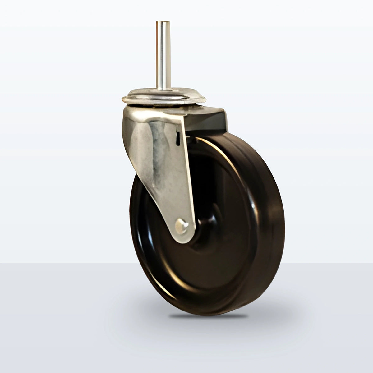 4" Polyolefin Stem Caster, Threaded Stem 3/8"- 16 X1-1/2", 150 lb Capacity - Plain