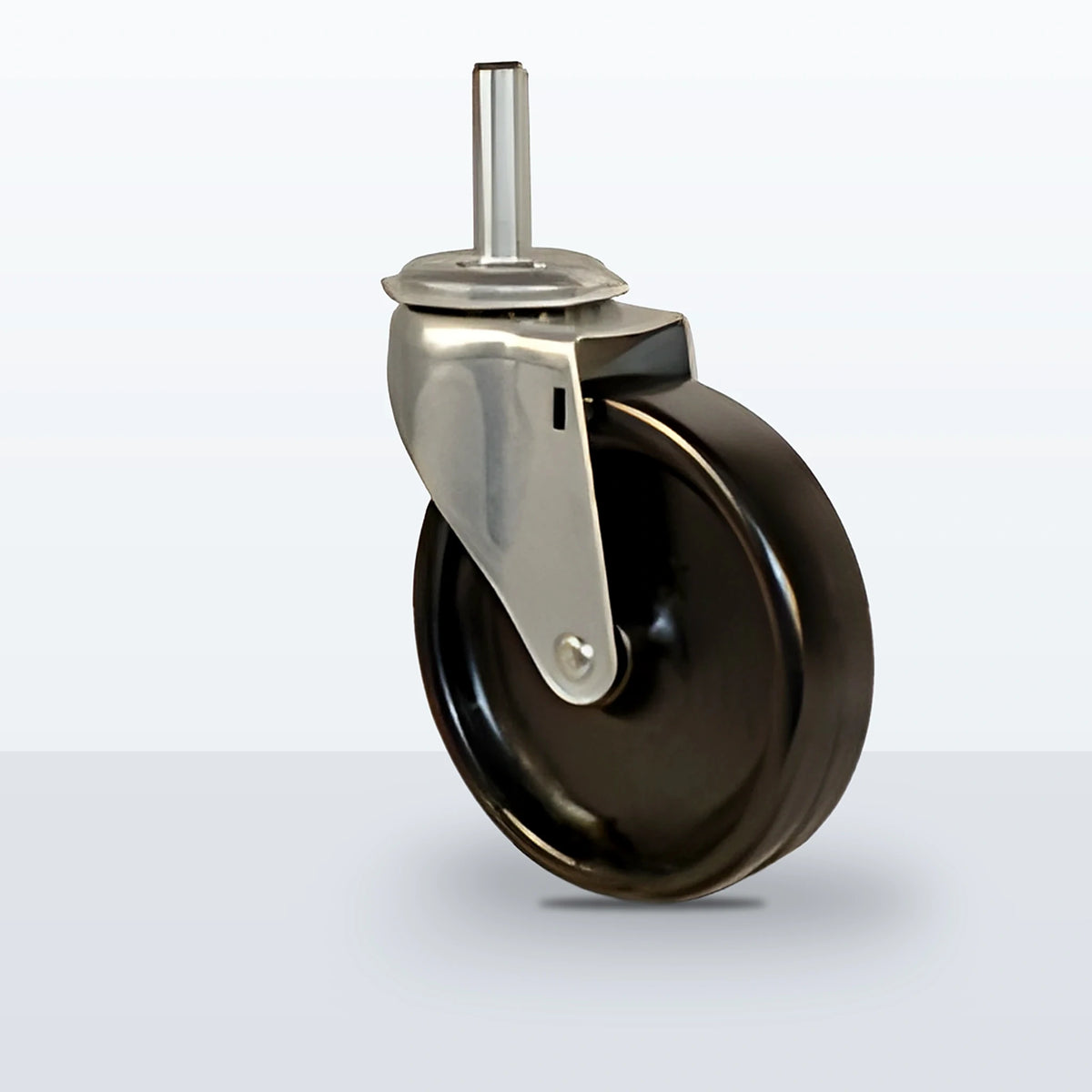 4" Polyolefin Stem Caster, Threaded Stem 1/2"-13 X 1-1/2", 150 lb Capacity - Plain