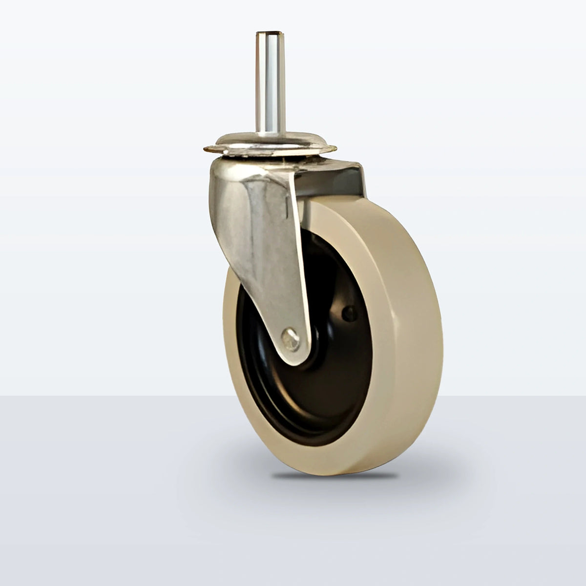 4" Thermoplastic Urethane on Polyolefin Stem Caster, Threaded Stem 1/2"-13 X 1-1/2", 150 lb Capacity - Plain