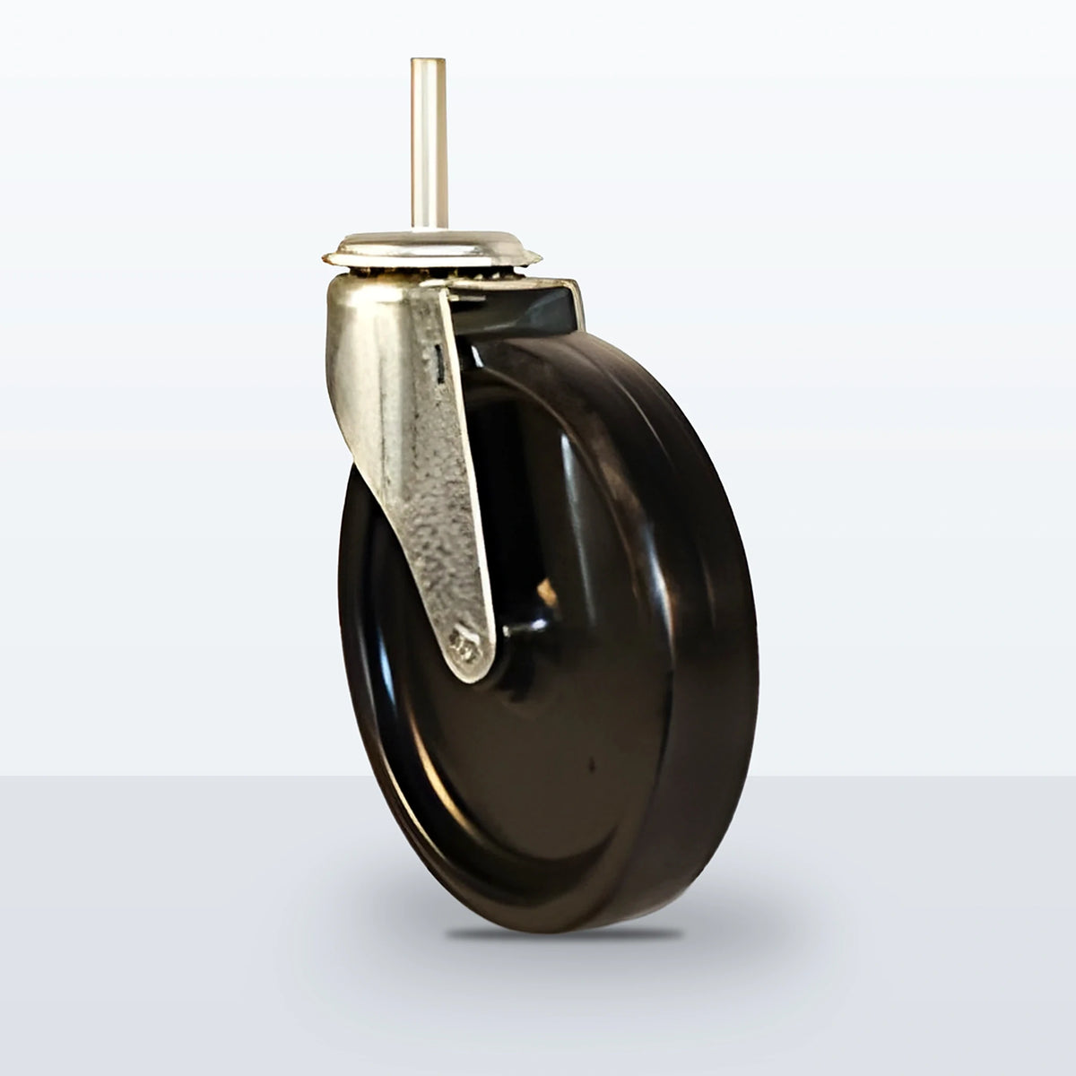5" Polyolefin Stem Caster, Threaded Stem 3/8"- 16 X1-1/2", 150 lb Capacity - Plain