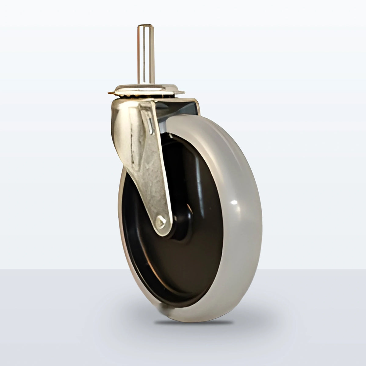 5" Thermoplastic Urethane on Polyolefin Stem Caster, Threaded Stem 1/2"-13 X 1-1/2", 150 lb Capacity - Plain