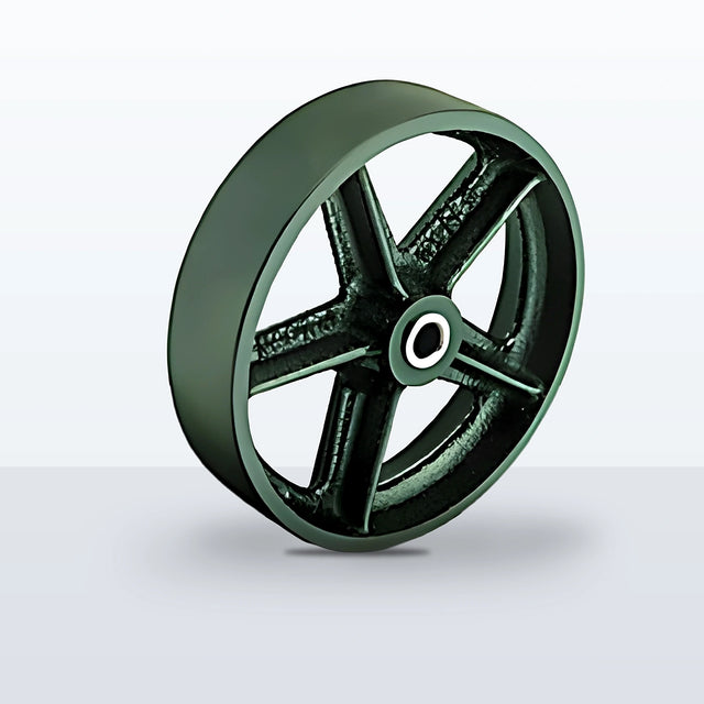 5" x 1-1/4" Cast Iron Wheel, Plain, 300 lb Capacity
