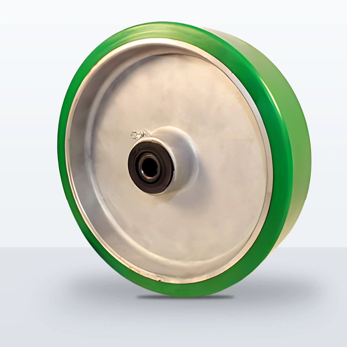 8" x 2" Polyurethane on Aluminum Wheel, Roller Bearing, 1500 lb Capacity