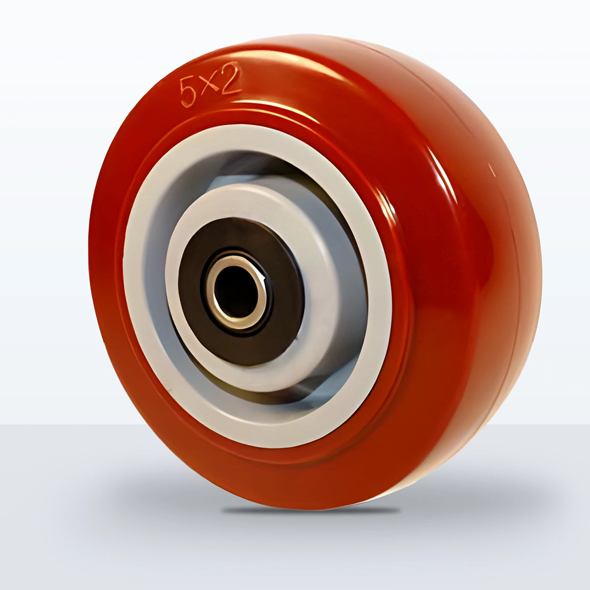 5" x 2" Polyurethane on Polypropylene Wheel, Roller Bearing, 750 lb Capacity