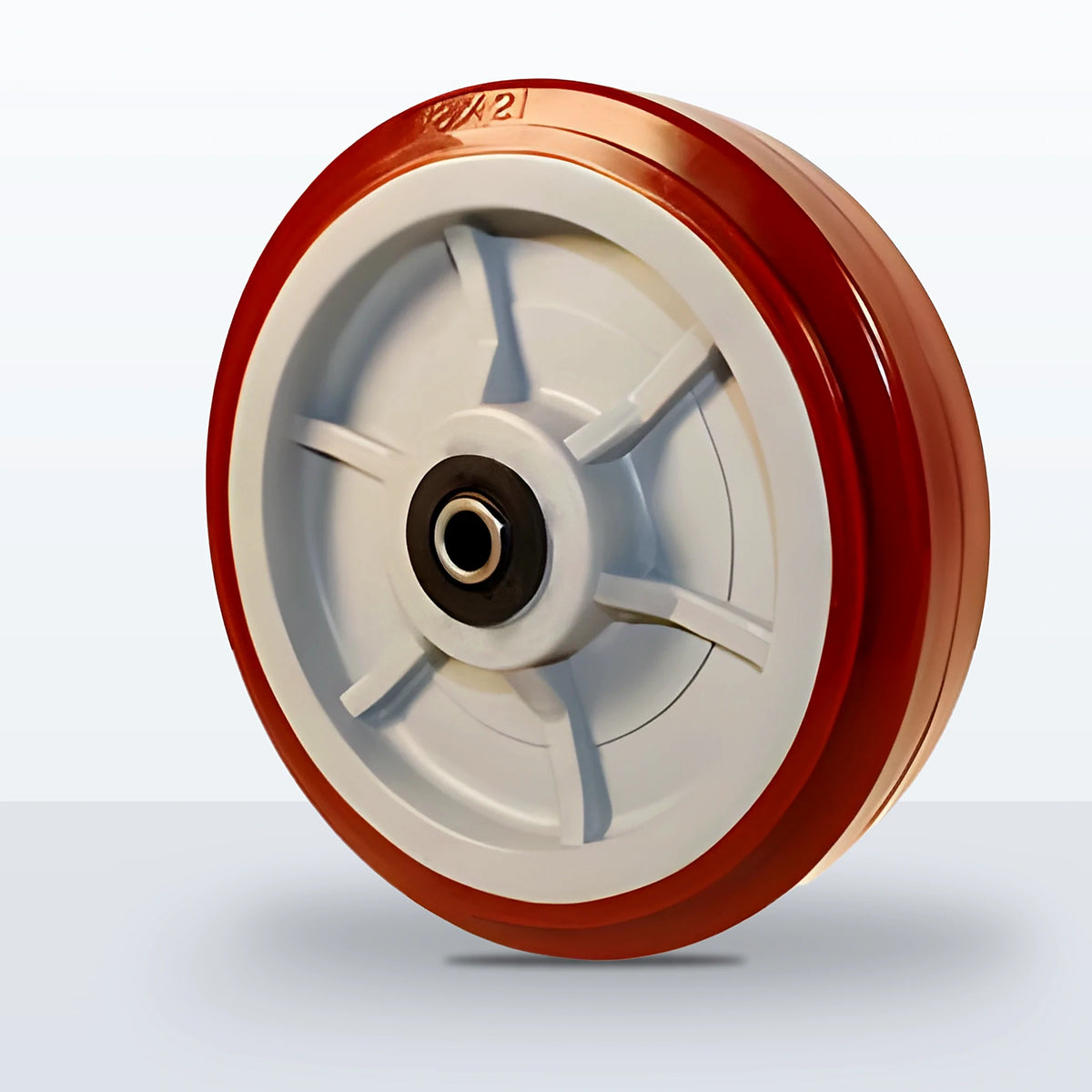 8" x 2" Polyurethane on Polypropylene Wheel, Roller Bearing, 1000 lb Capacity