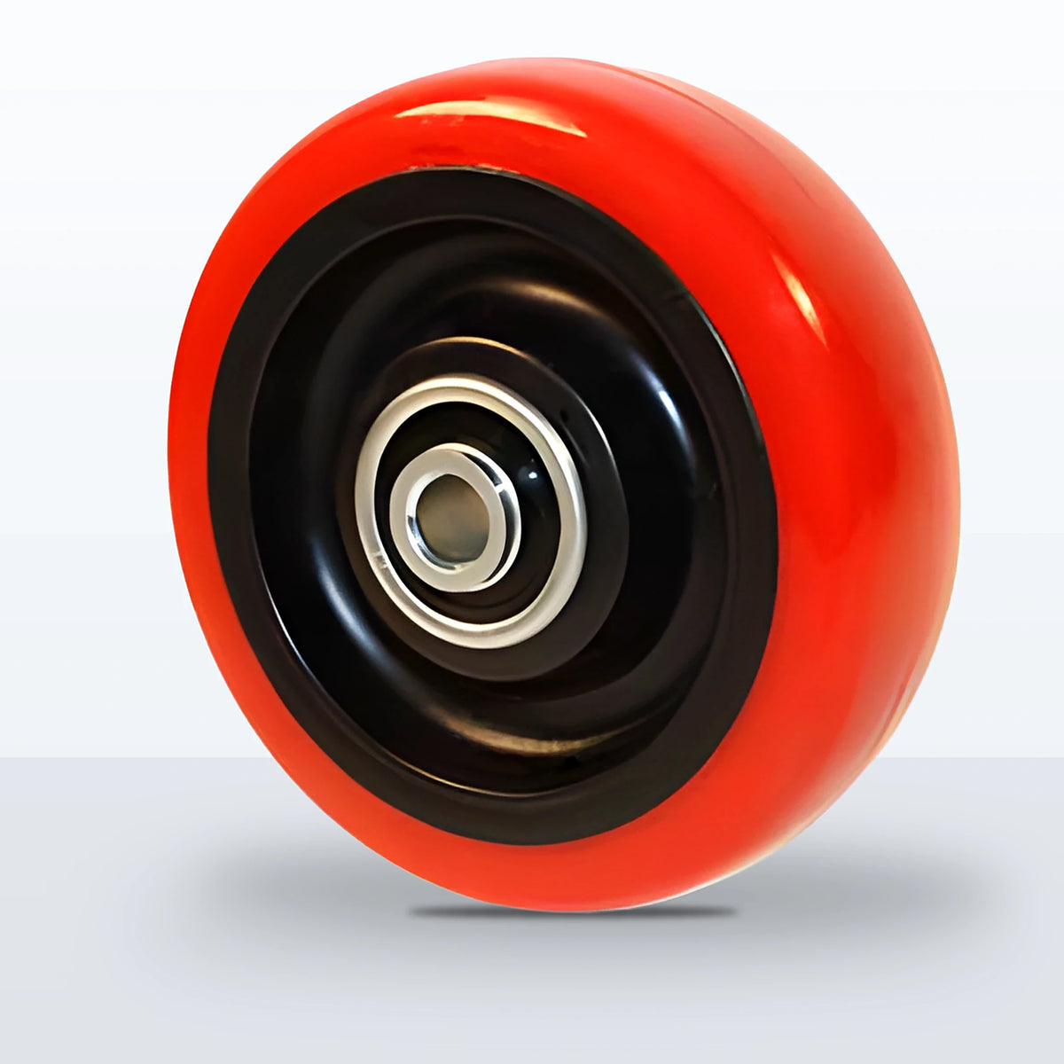 4" x 1-1/4" Polyurethane on Polypropylene Wheel, Ball Bearing, 300 lb Capacity