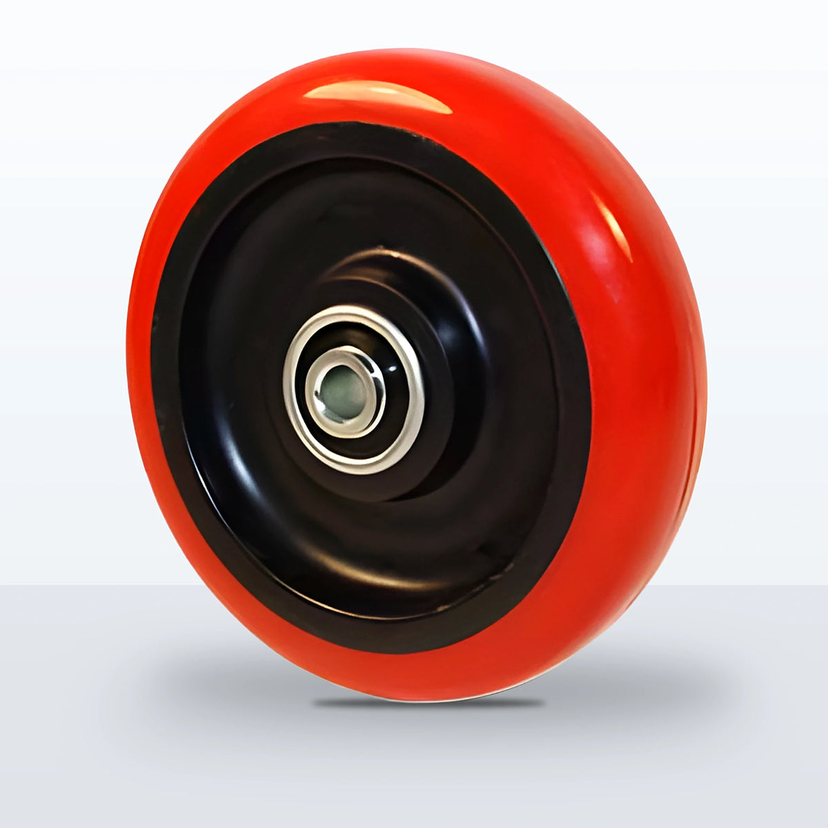 5" x 1-1/4" Polyurethane on Polypropylene Wheel, Ball Bearing, 300 lb Capacity
