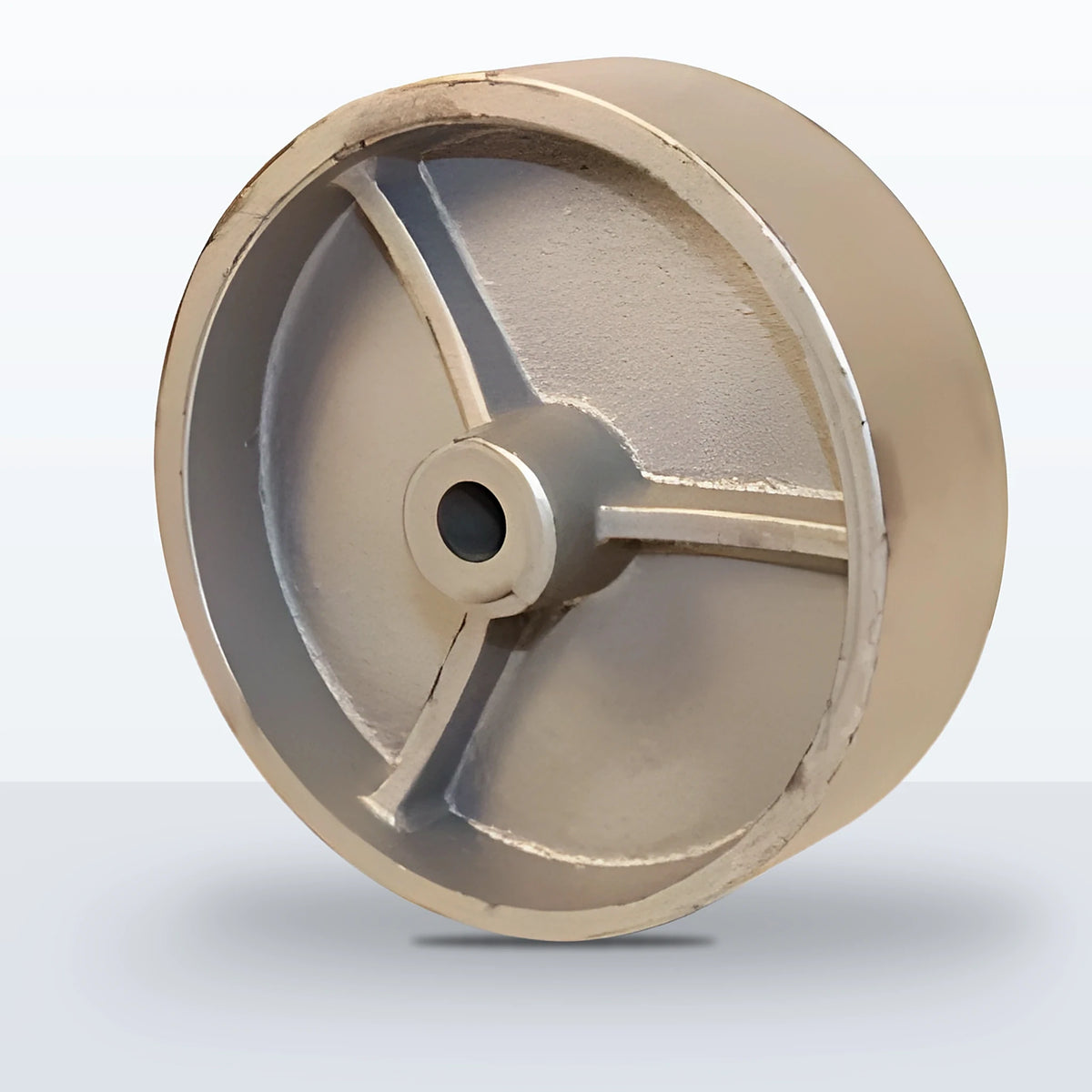 4" x 1-1/4" Semi Steel Wheel, Plain, 350 lb Capacity